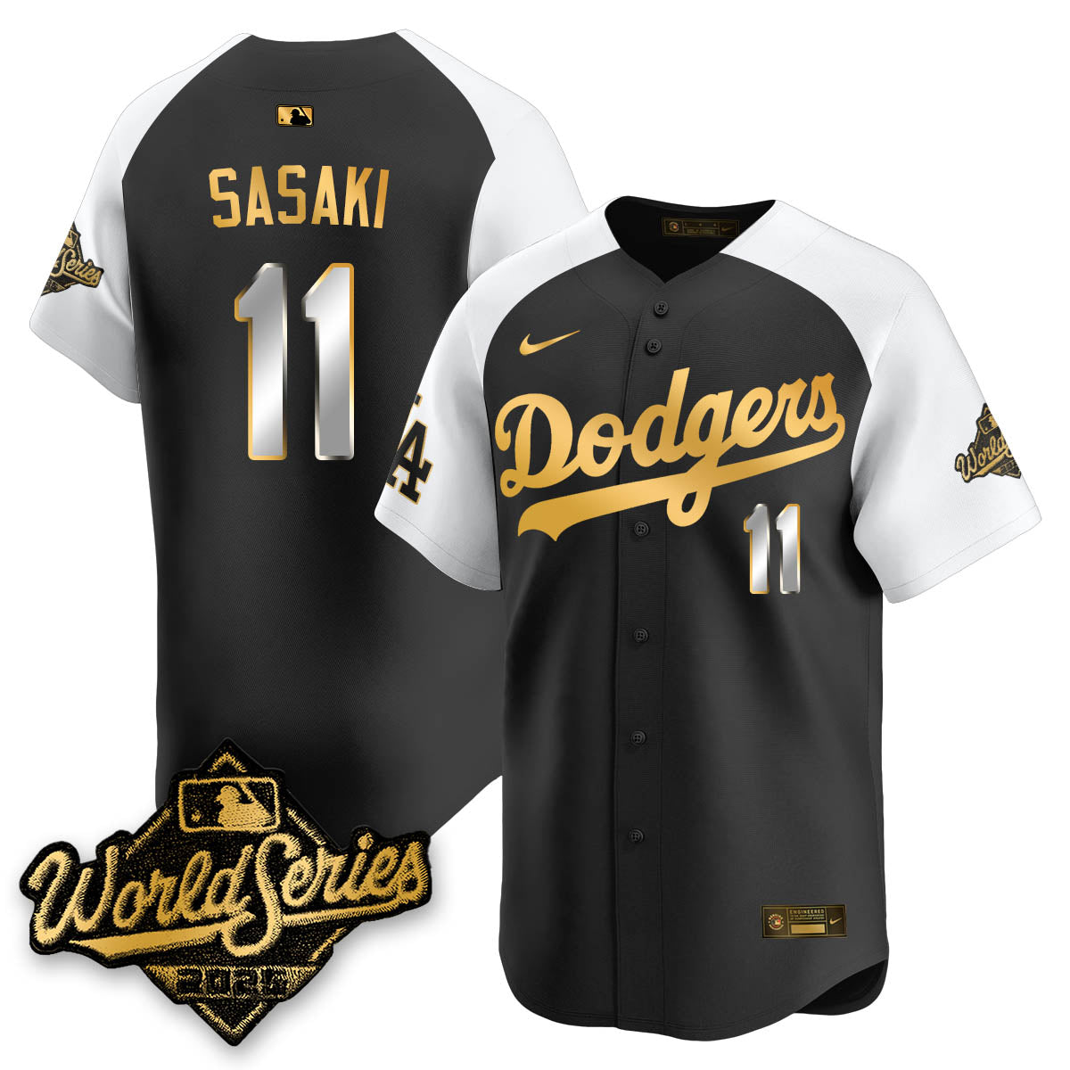 LAD 2025 World Series Gold Jersey - Stitched