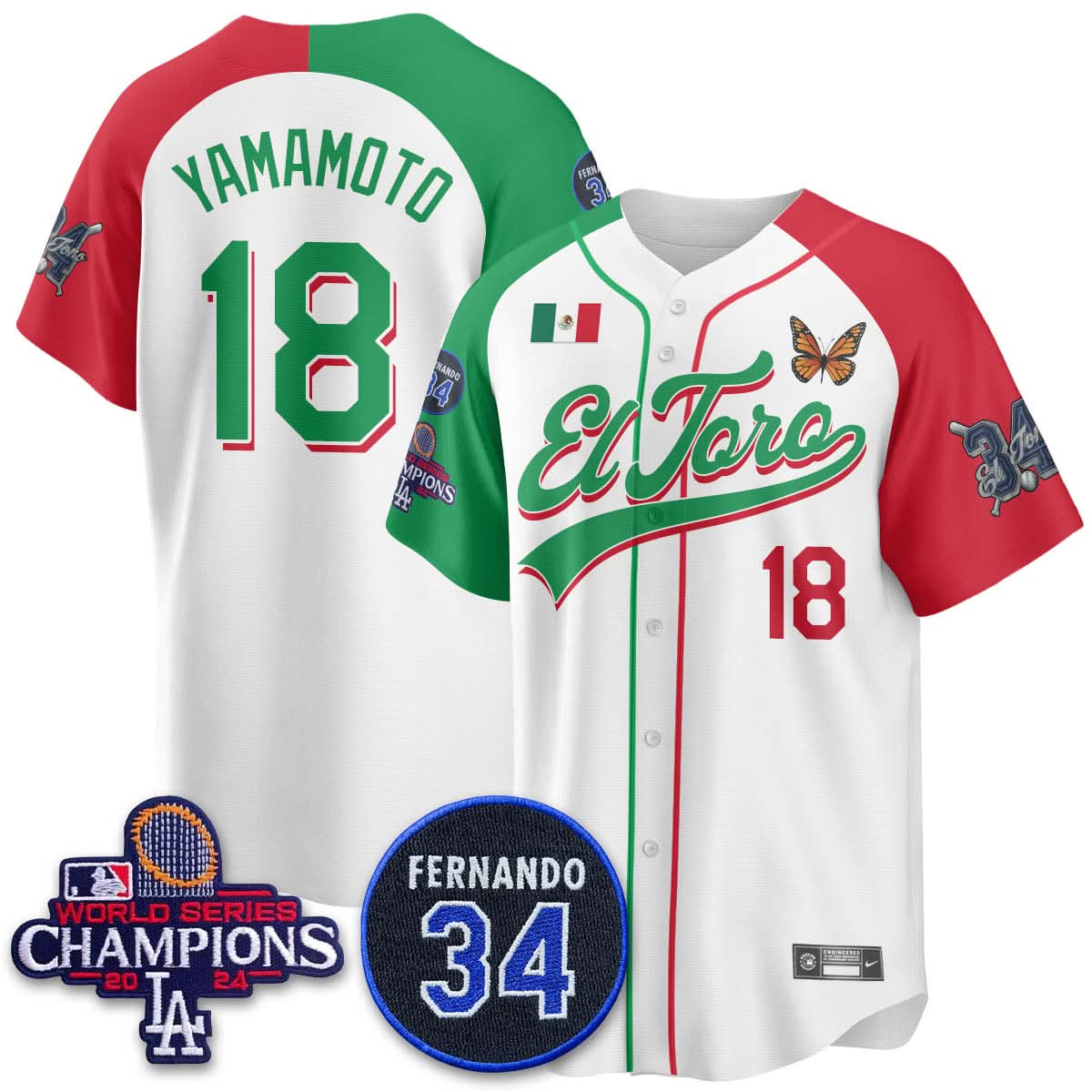 LAD Mexican "El Toro" Jersey - Stitched