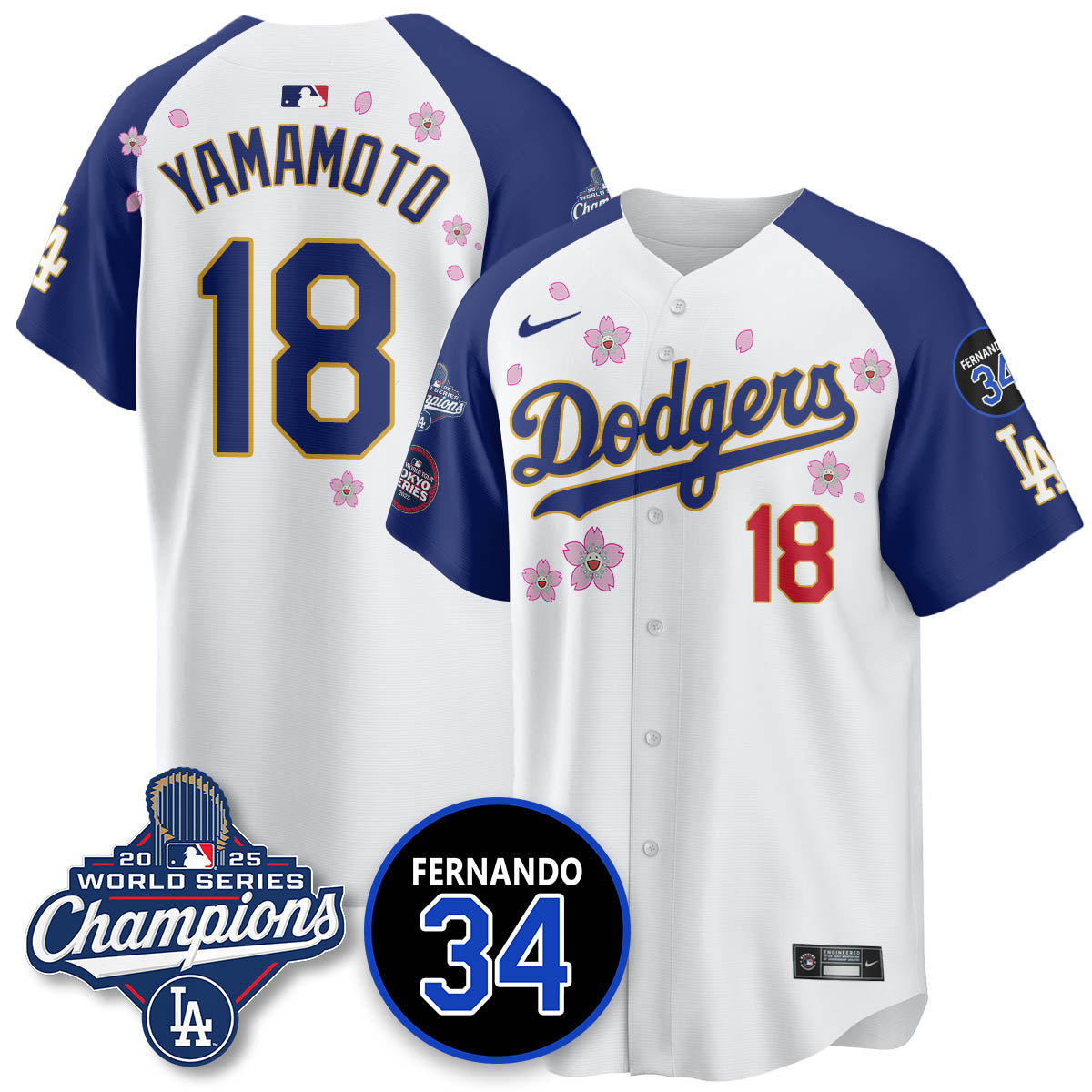 LAD Tokyo 2025 World Series Champions Jersey - Stitched