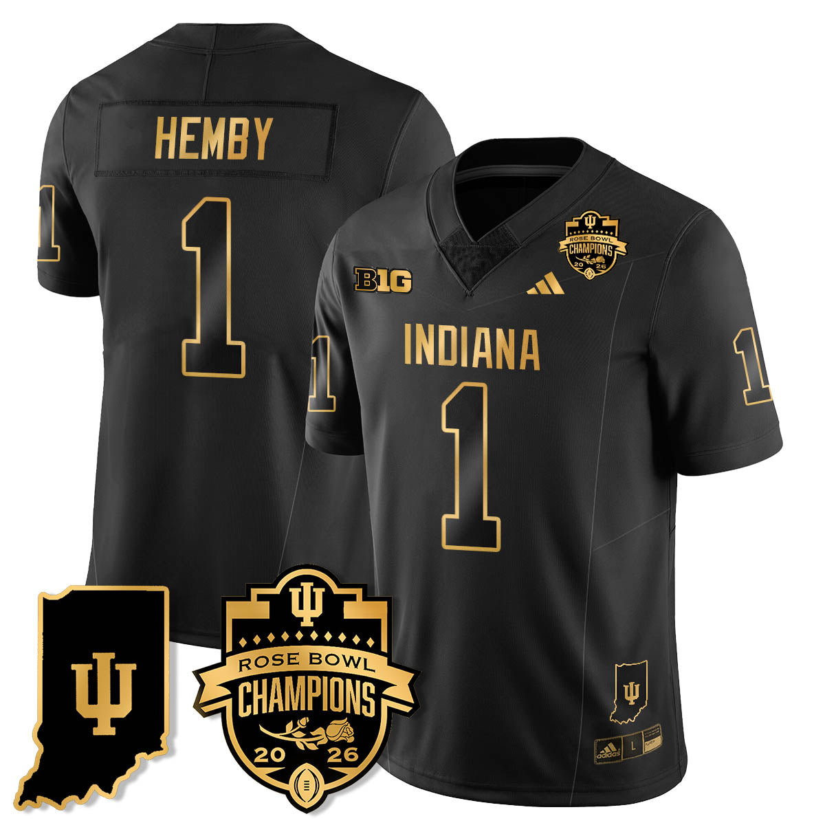 IND Vapor Limited Football Gold Jersey - Rose Bowl Champions
