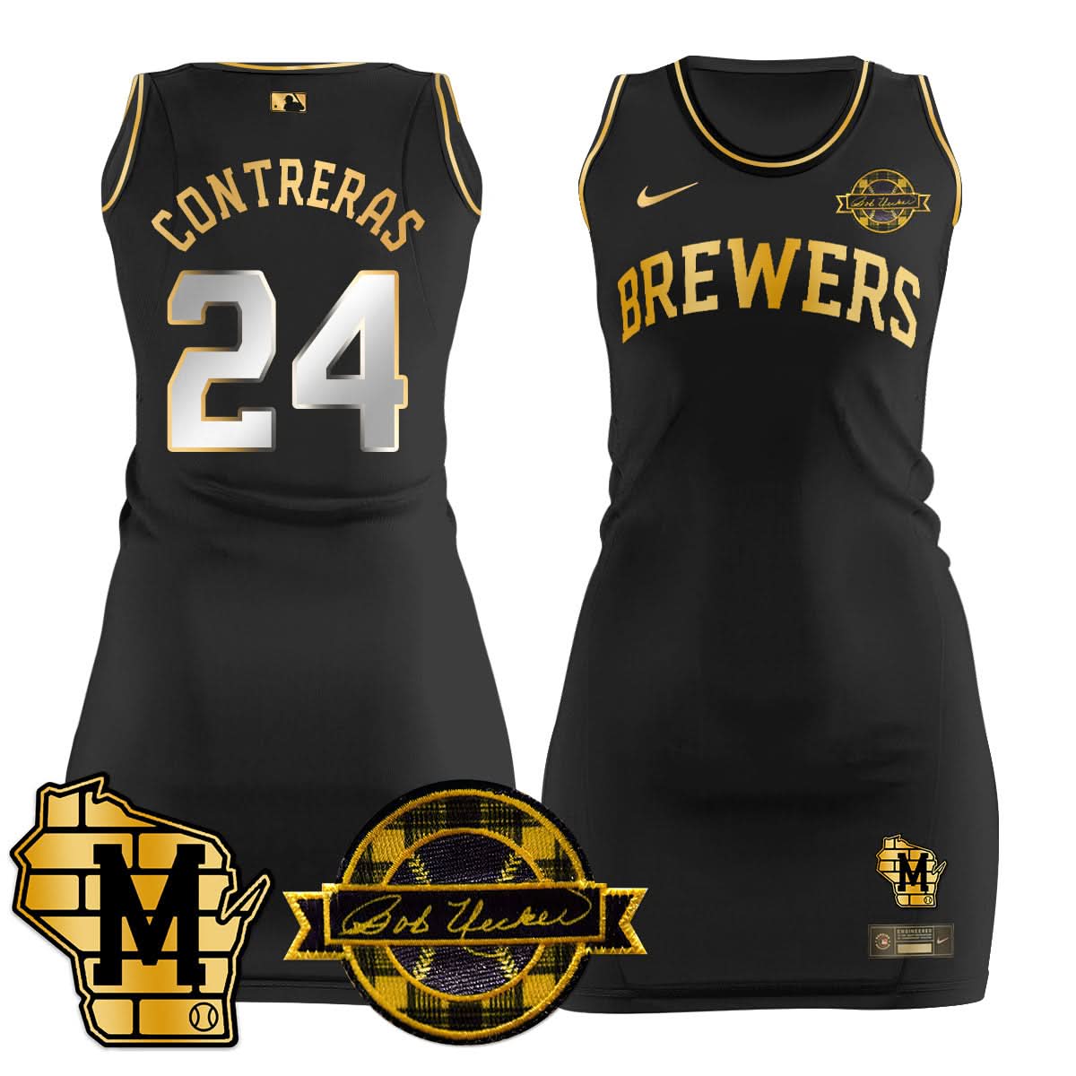 MB Limited Jersey Dress - Bob Uecker Patch - Stitched