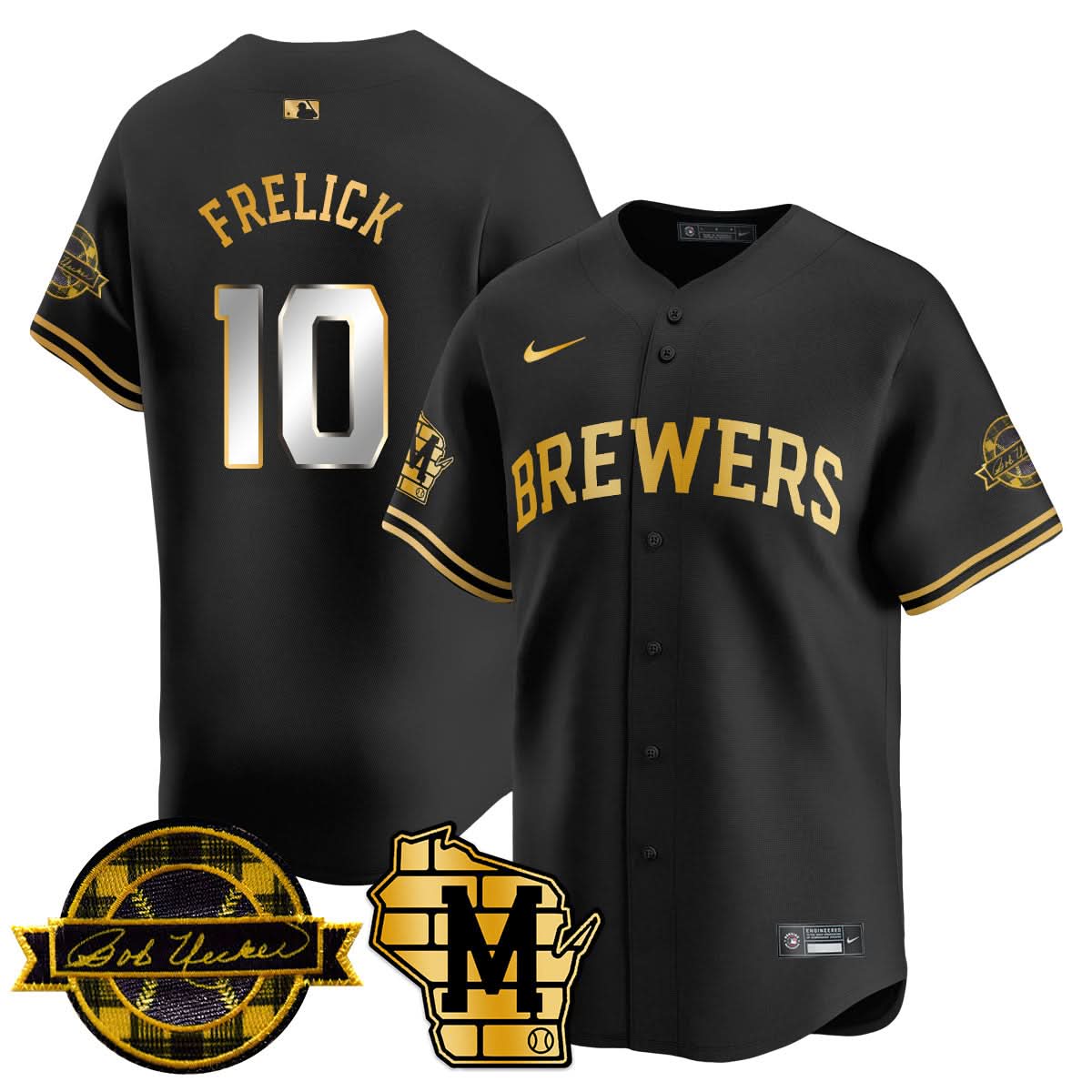 MB 2025 Limited Gold Jersey - Bob Uecker Patch - Stitched