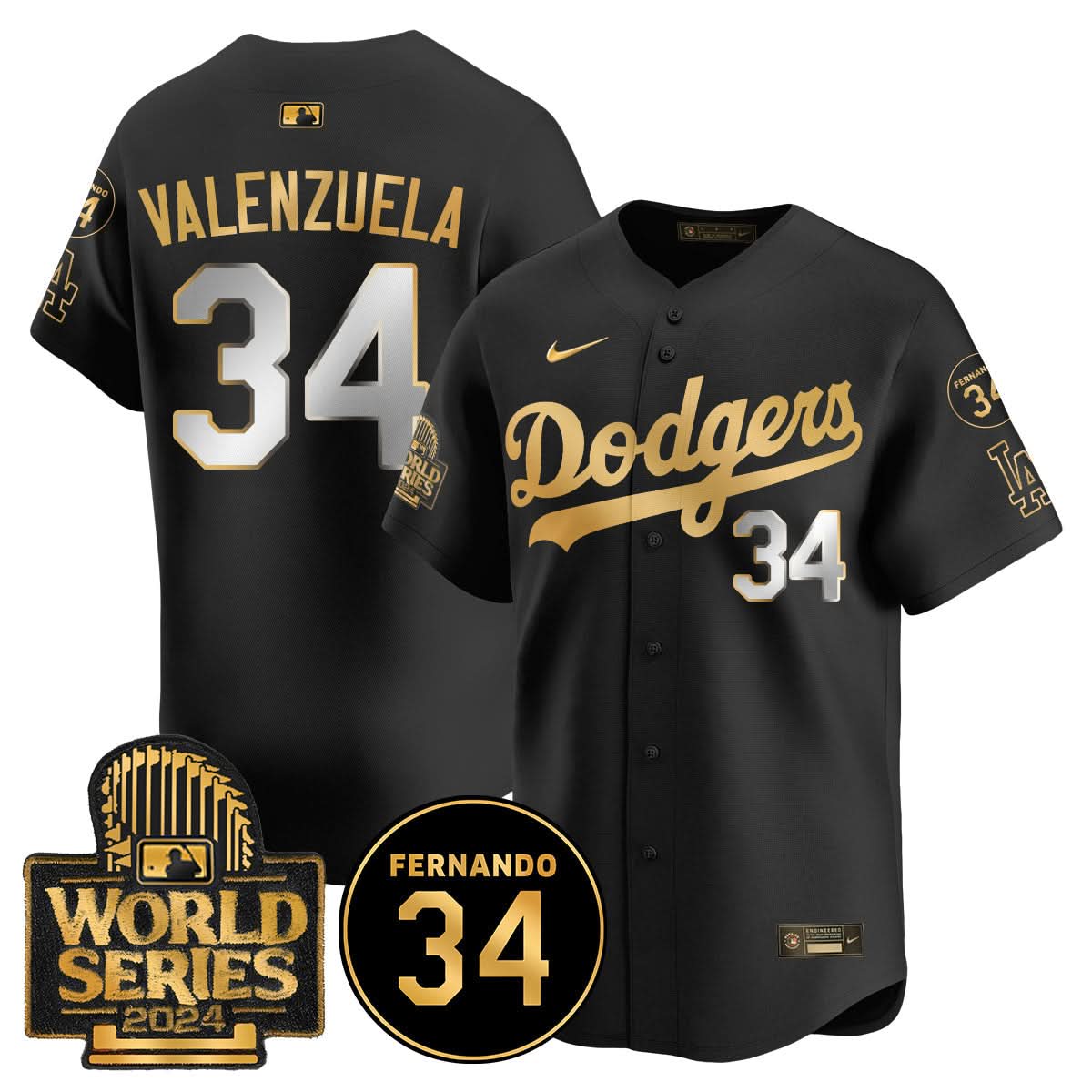 LAD Fernando Valenzuela Memorial Jersey - Stitched
