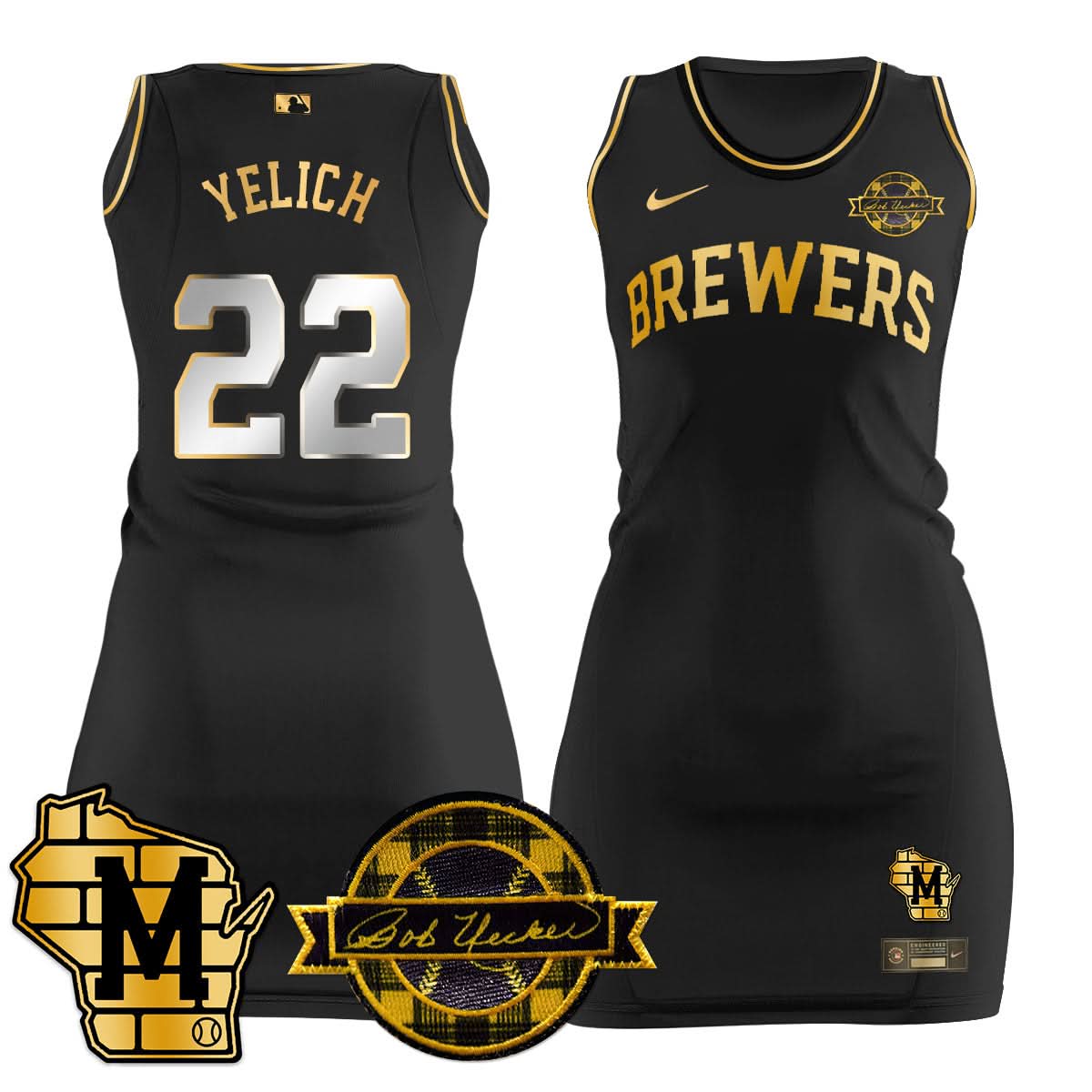 MB Limited Jersey Dress - Bob Uecker Patch - Stitched