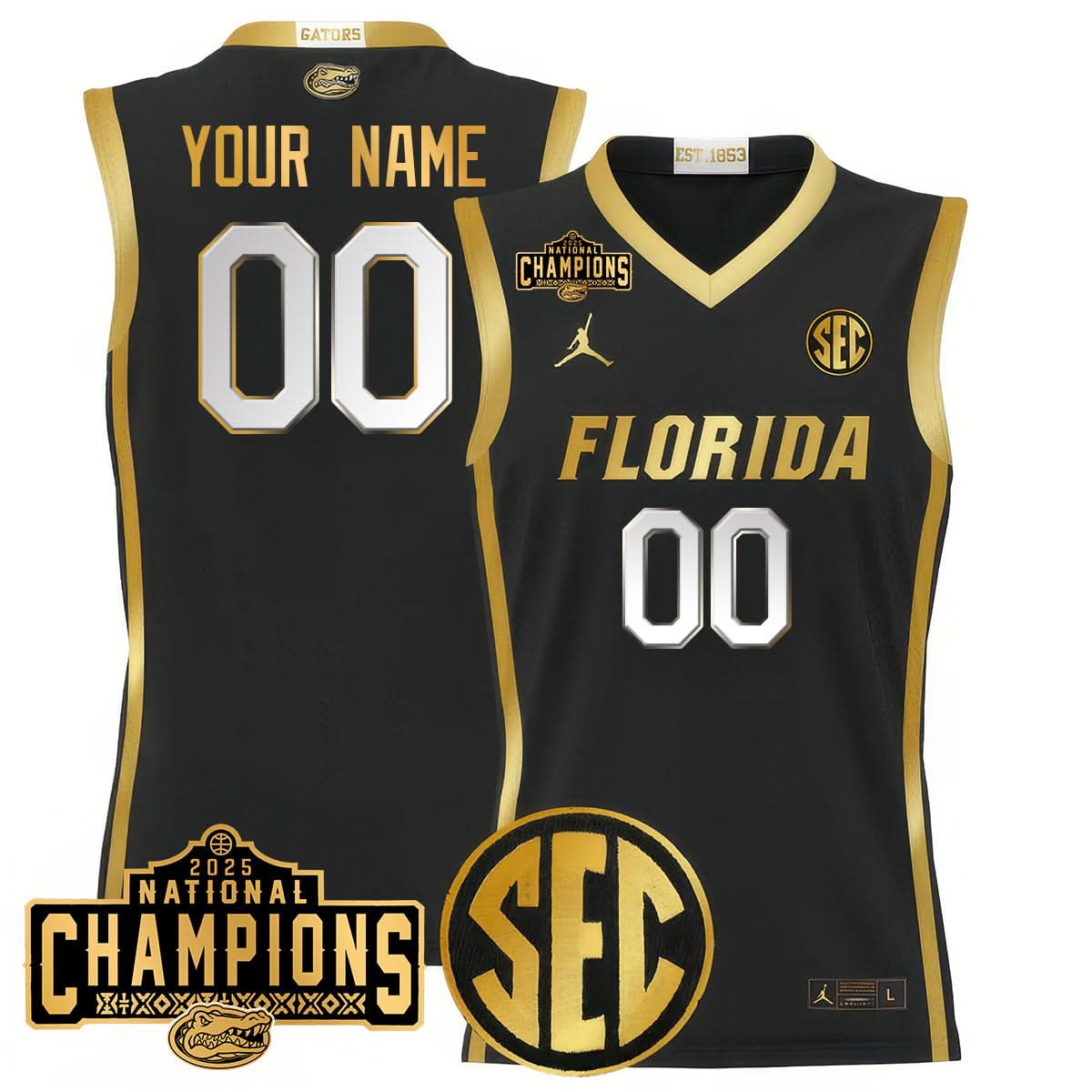 FG 2025 National Champions Basketball Custom Jersey - Stitched
