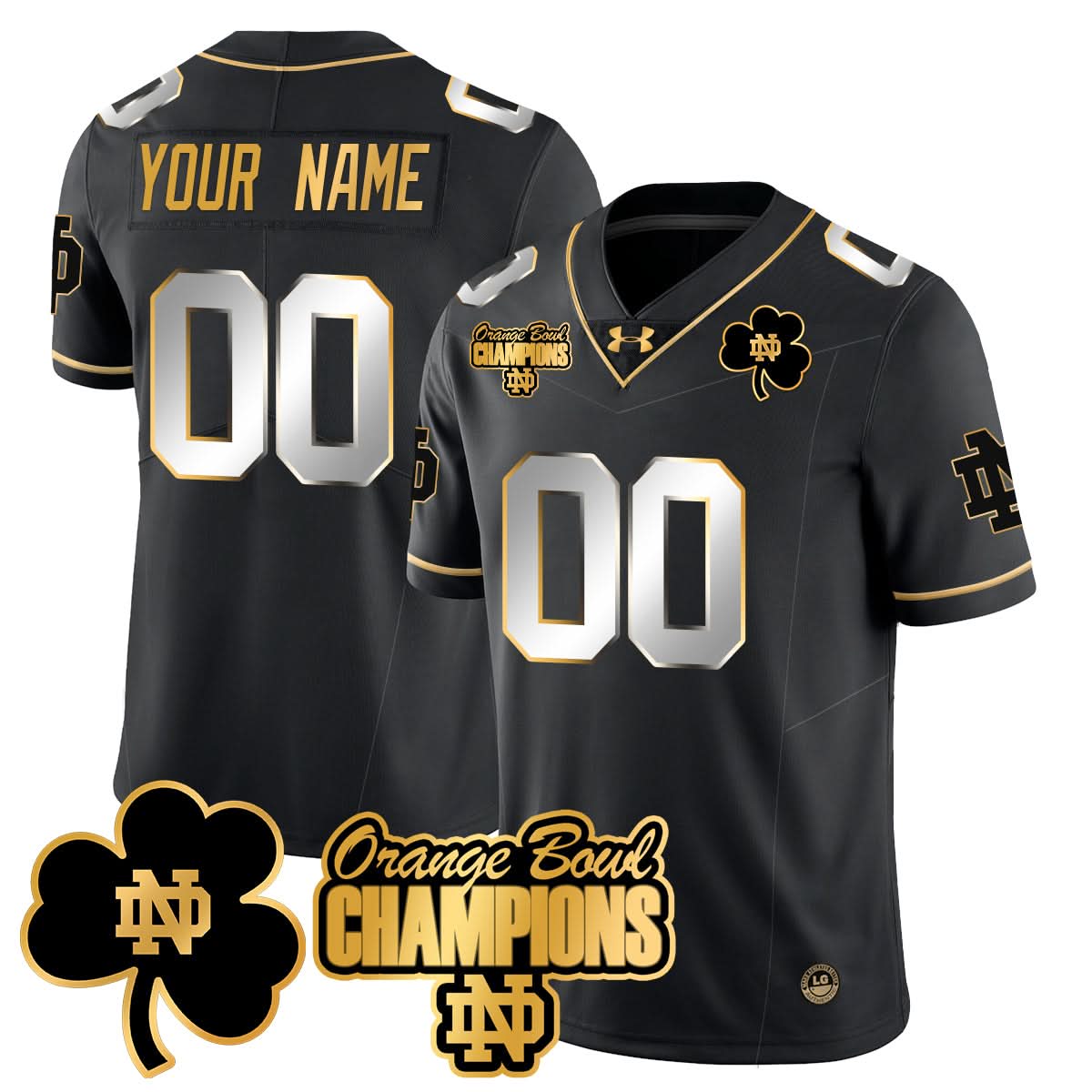 Custom NDFI 2025 Orange Bowl Champions Jersey