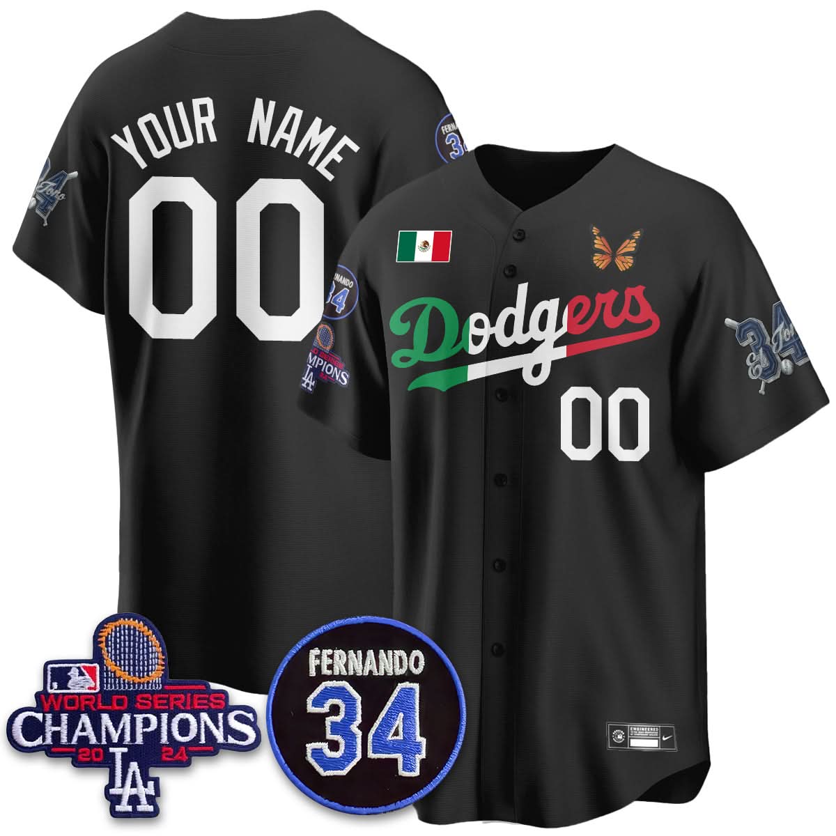 LAD Mexican "For 34" Custom Jersey - Stitched