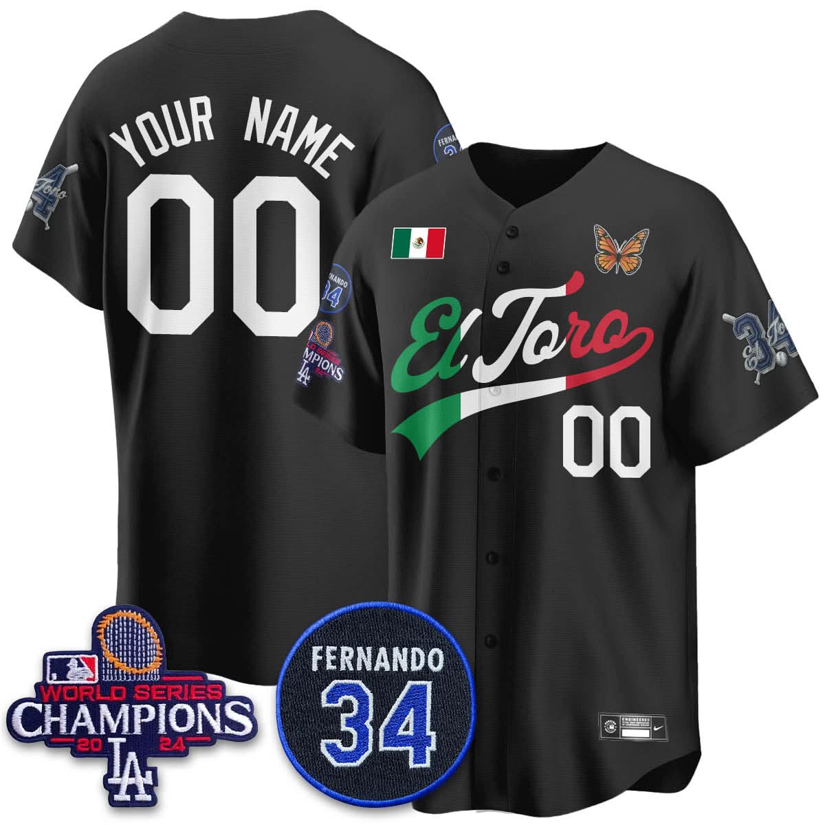 LAD Mexican "For 34" Custom Jersey - Stitched