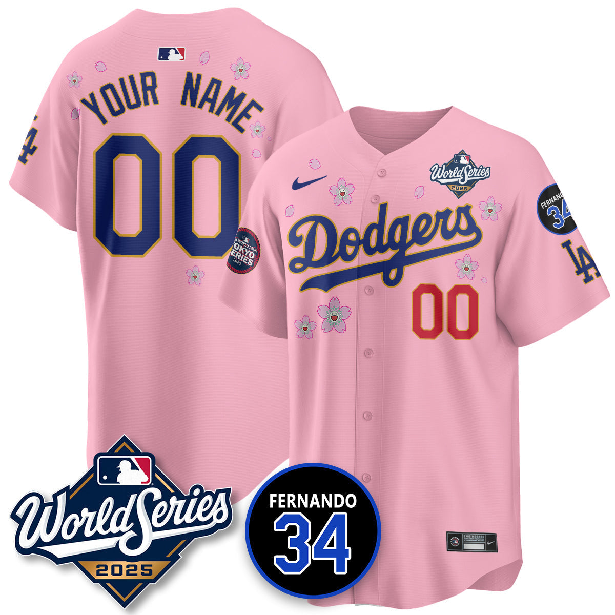 LAD Tokyo Series 2025 NL Champions Custom Jersey - Stitched