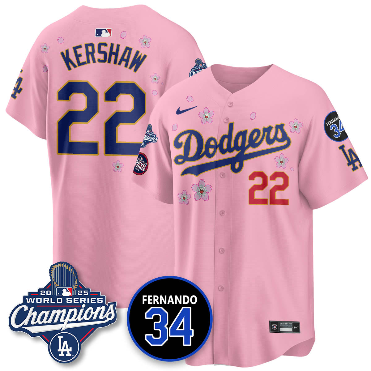 LAD Tokyo 2025 World Series Champions Jersey - Stitched