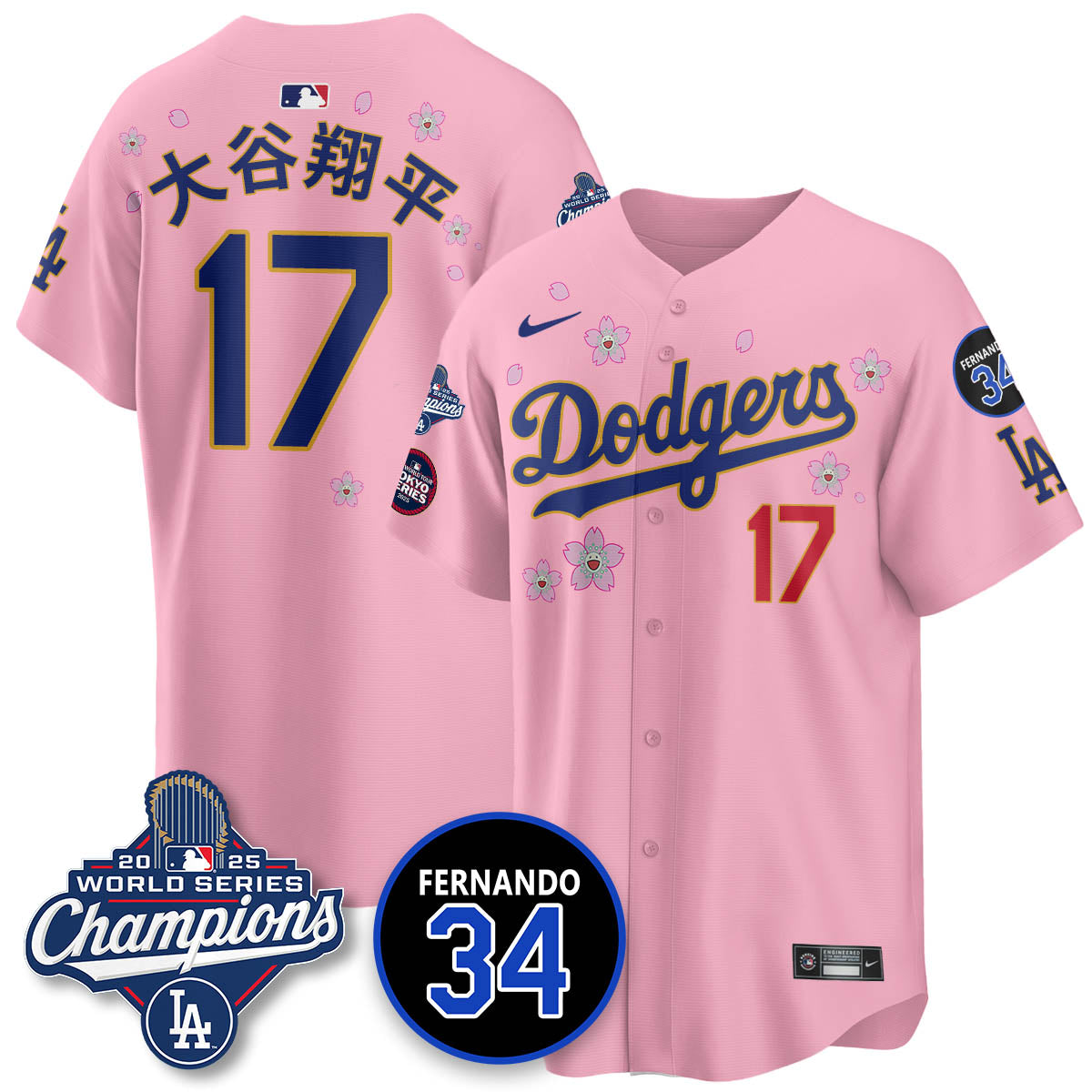 LAD Tokyo 2025 World Series Champions Jersey - Stitched