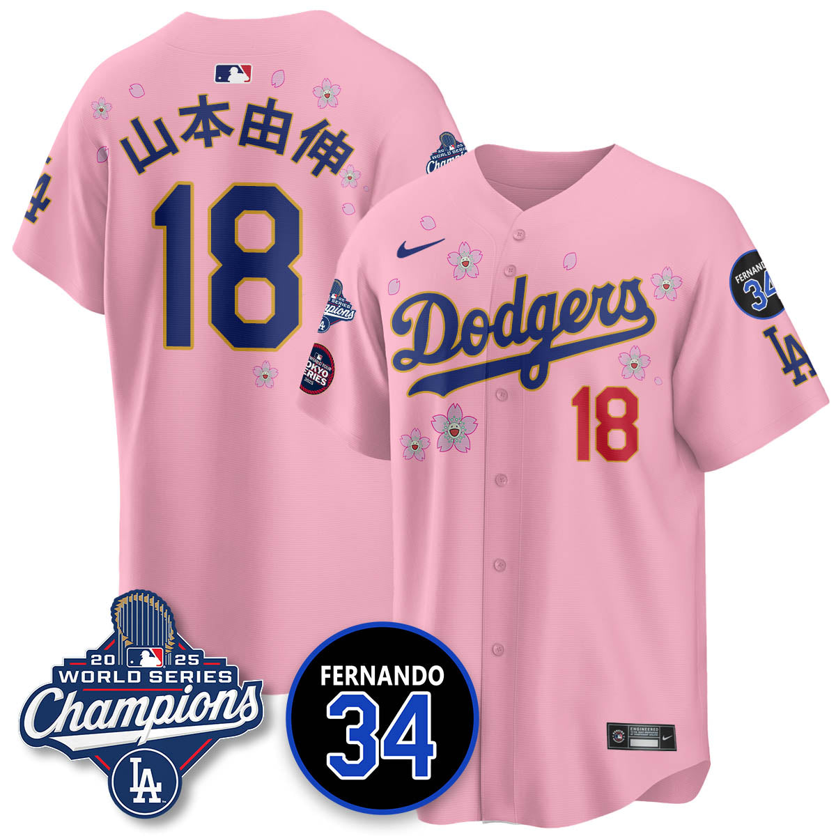 LAD Tokyo 2025 World Series Champions Jersey - Stitched