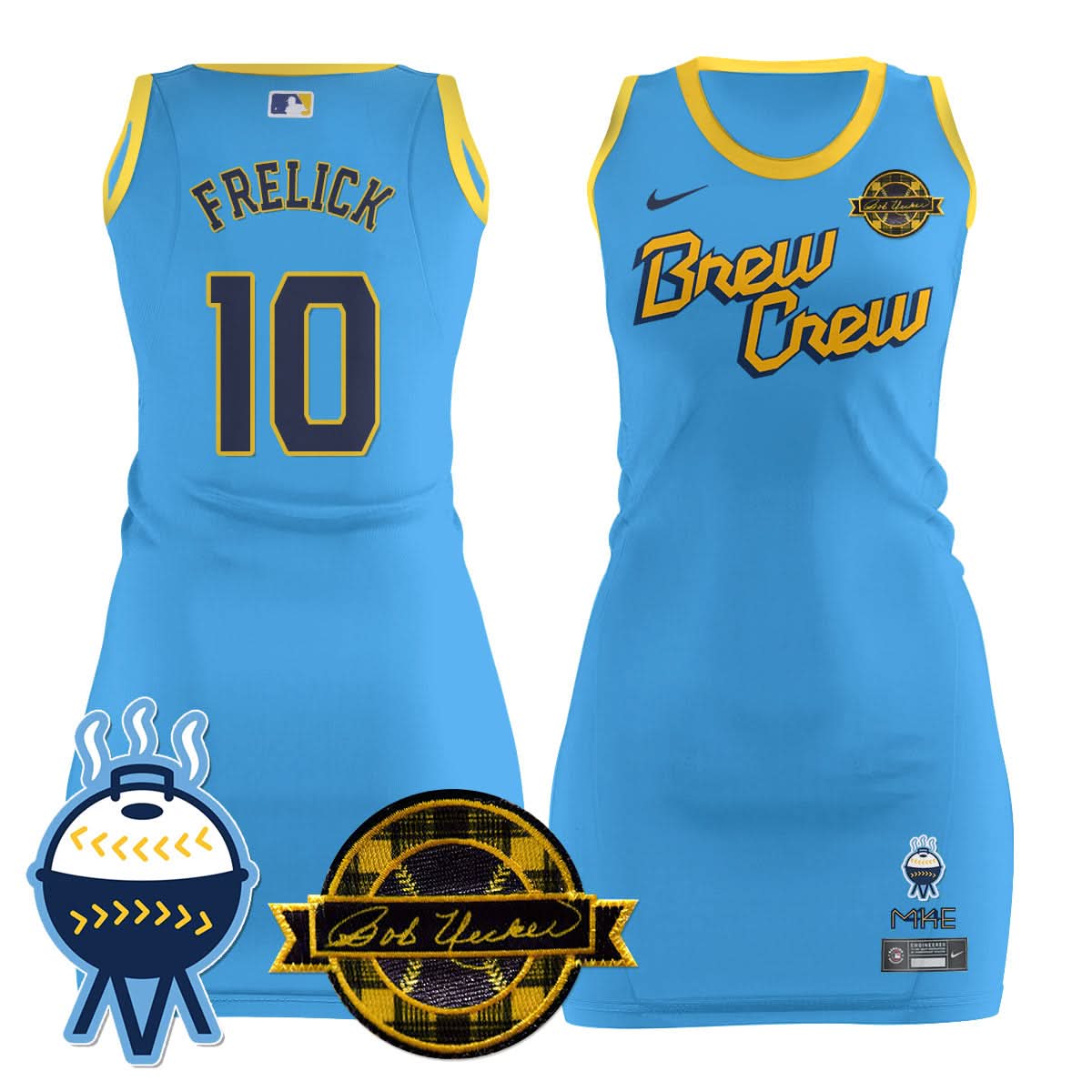 MB Limited Jersey Dress - Bob Uecker Patch - Stitched