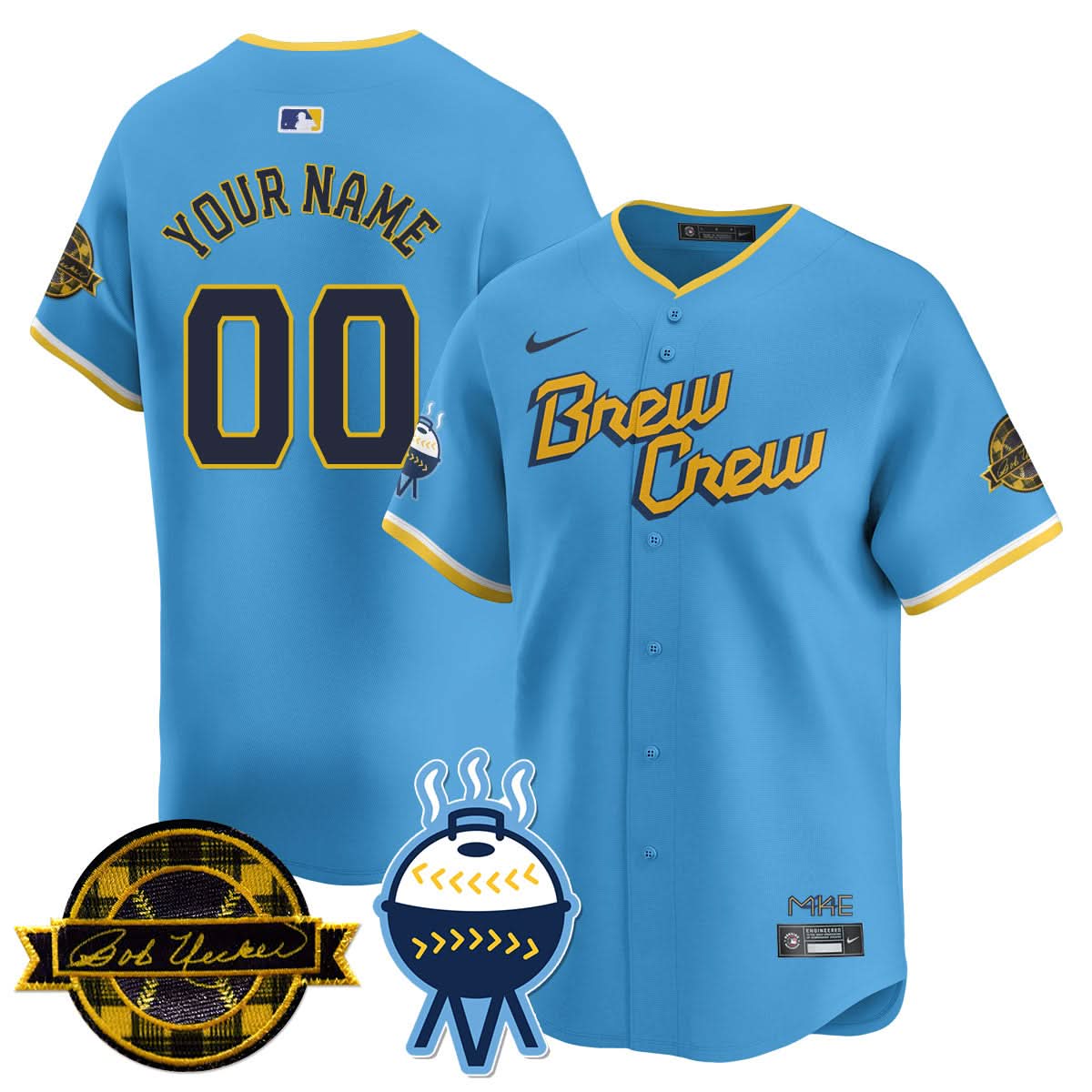 MB 2025 Limited Custom Jersey - Bob Uecker Patch - Stitched