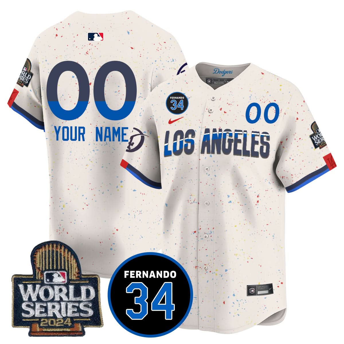 LAD Fernando Valenzuela Memorial Custom Jersey - Stitched