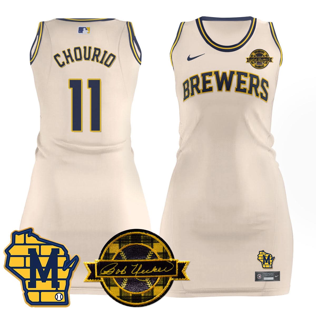 MB Limited Jersey Dress - Bob Uecker Patch - Stitched