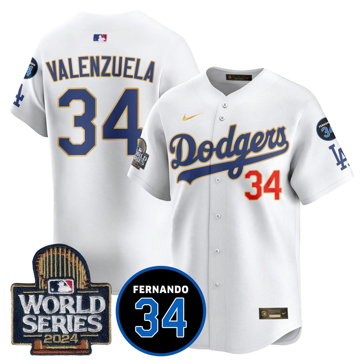 LAD Fernando Valenzuela Memorial Jersey - Stitched