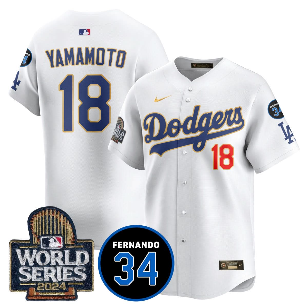 LAD Fernando Valenzuela Memorial Jersey - Stitched