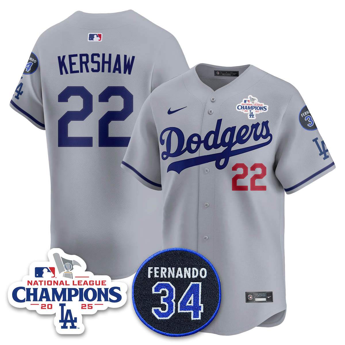 LAD 2025 NL Champions Jersey - Stitched