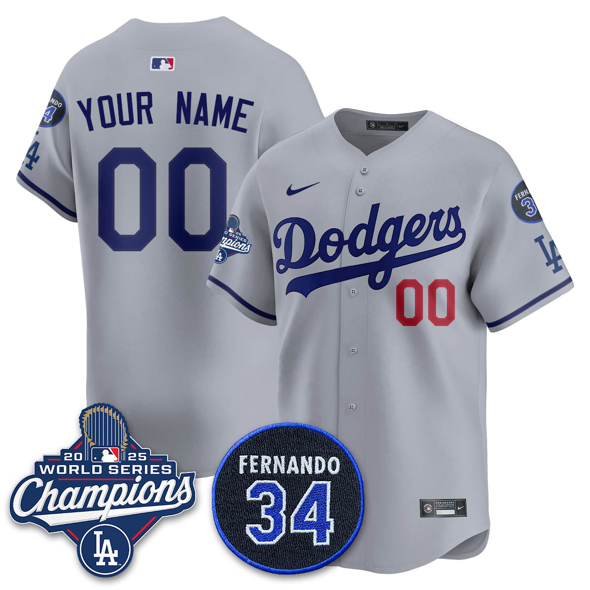 LAD 2025 World Series Champions Custom Jersey - Stitched