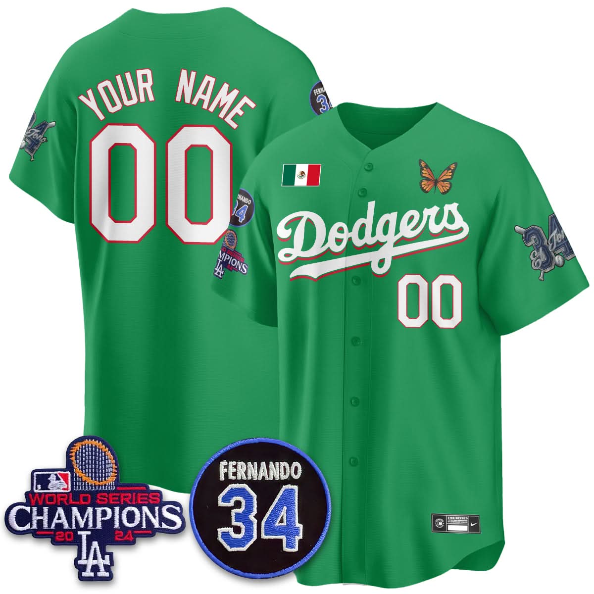 LAD Mexican "For 34" Custom Jersey - Stitched