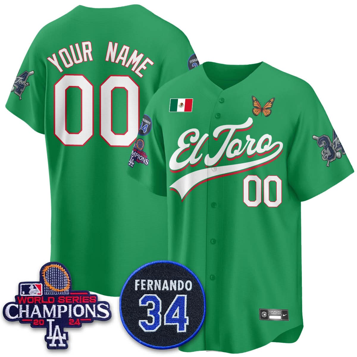 LAD Mexican "For 34" Custom Jersey - Stitched