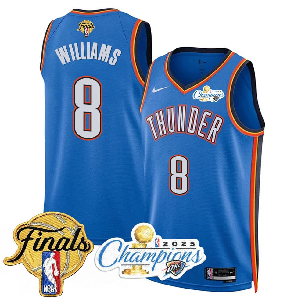 OKC 2025 Basketball  Champions Jersey - Stitched