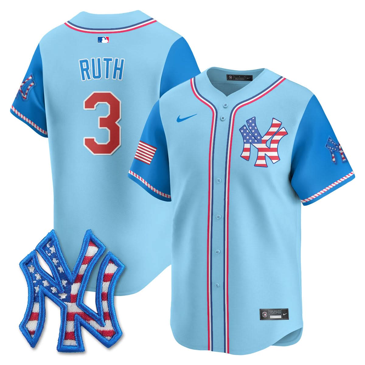 NYY 2025 Fourth of July Jersey - Stitched