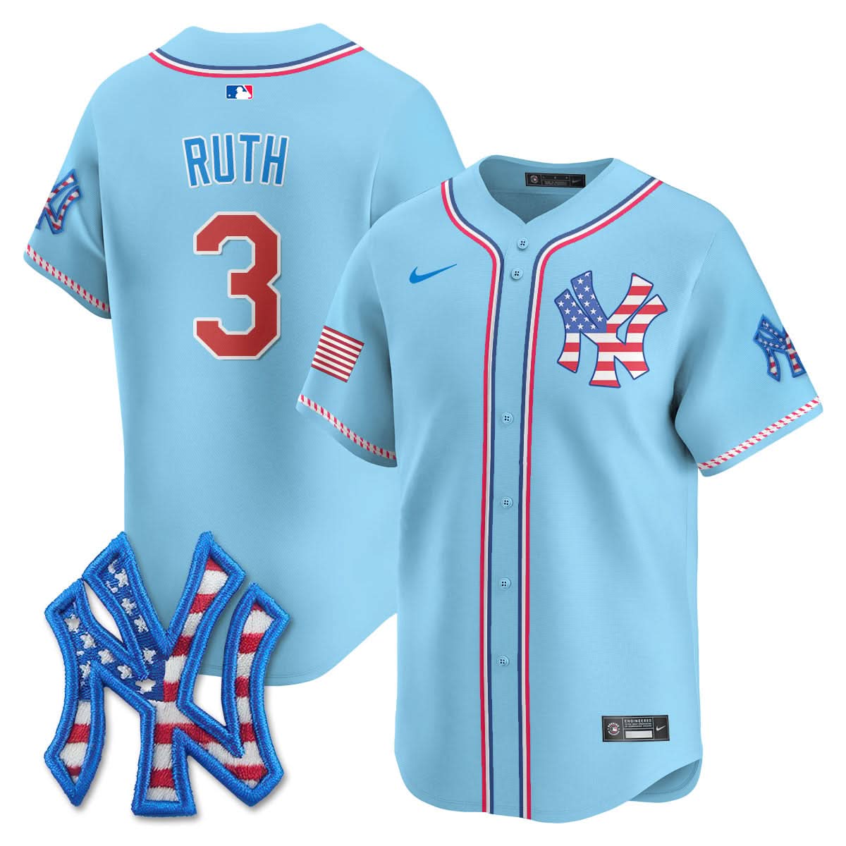 NYY 2025 Fourth of July Jersey - Stitched