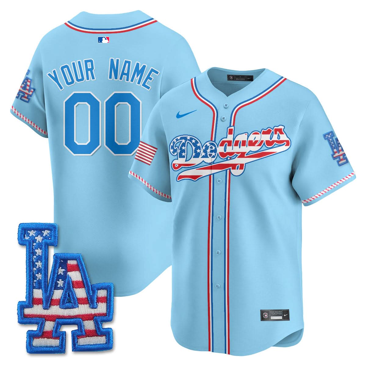 LAD 2025 Fourth of July Custom Jersey - Stitched