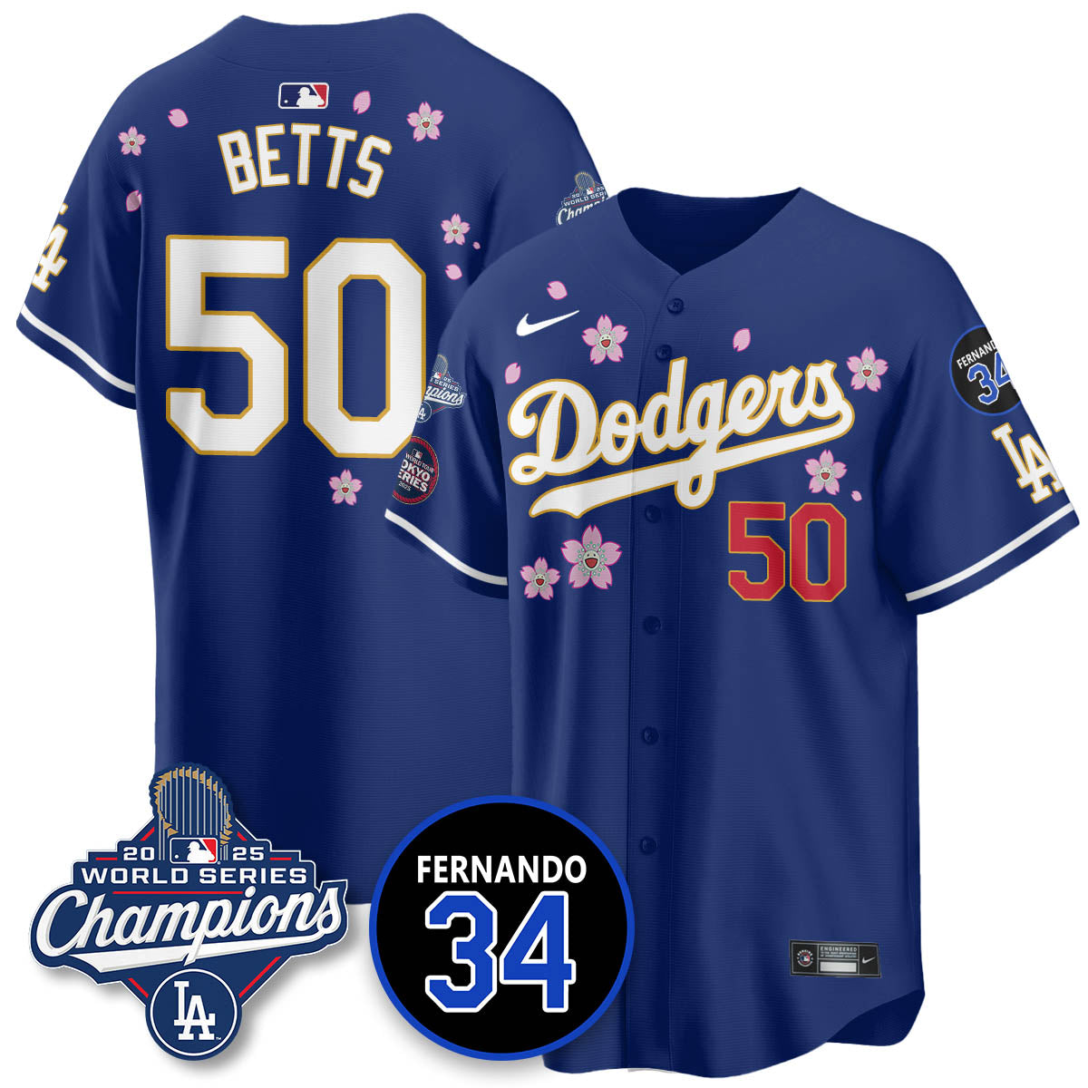 LAD Tokyo 2025 World Series Champions Jersey - Stitched