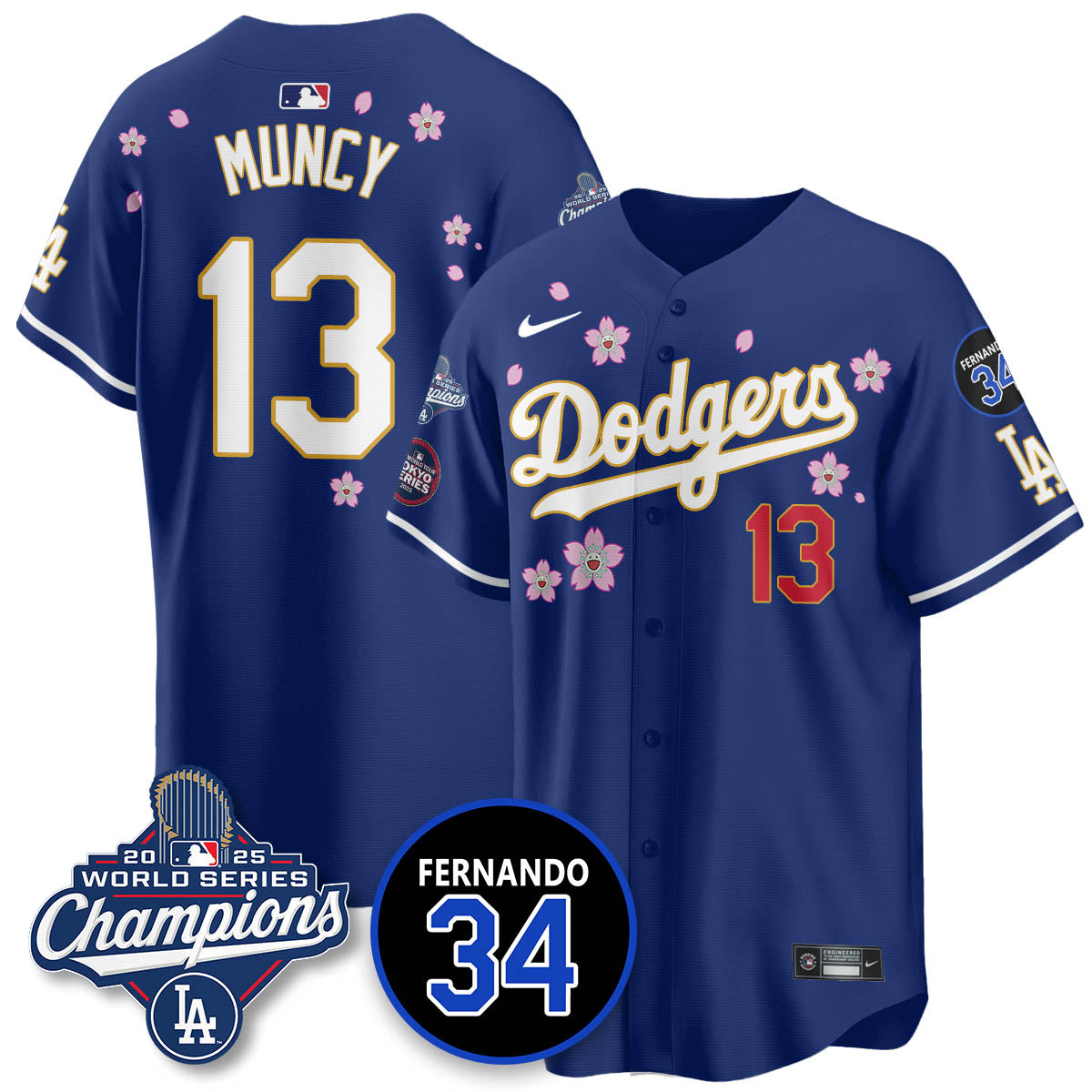LAD Tokyo 2025 World Series Champions Jersey - Stitched