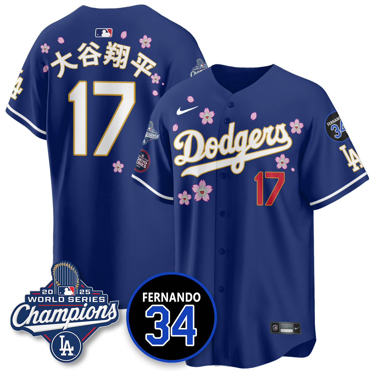 LAD Tokyo 2025 World Series Champions Jersey - Stitched