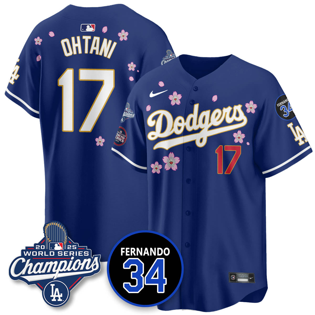 LAD Tokyo 2025 World Series Champions Jersey - Stitched
