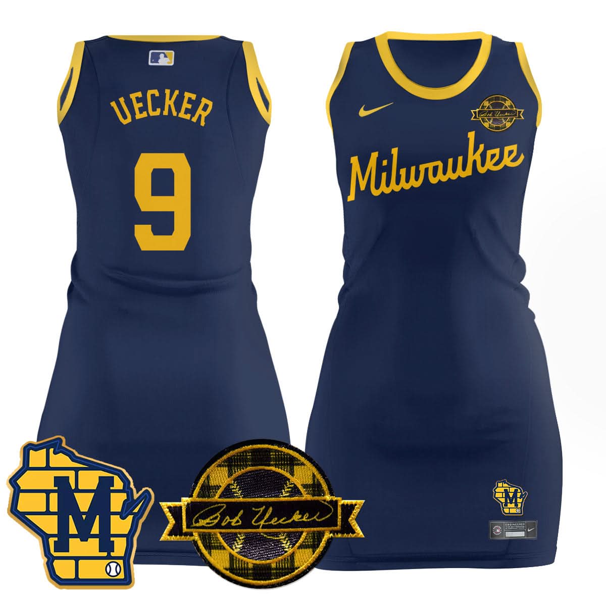MB Limited Jersey Dress - Bob Uecker Patch - Stitched