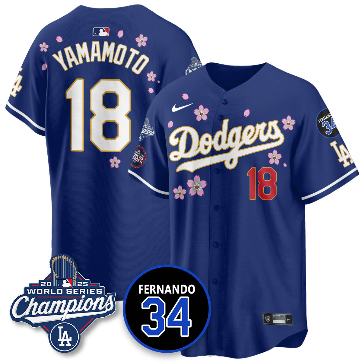 LAD Tokyo 2025 World Series Champions Jersey - Stitched