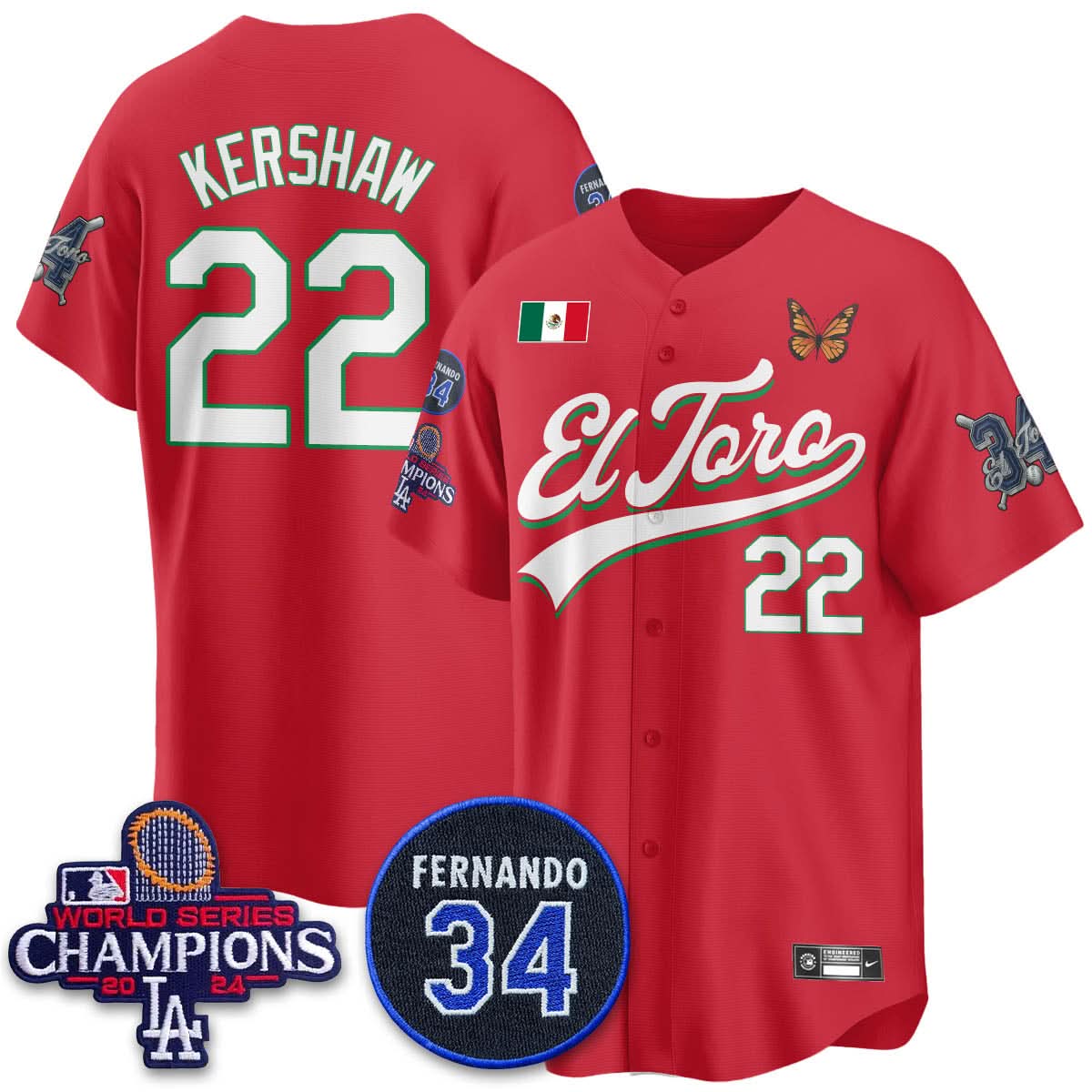 LAD Mexican "El Toro" Jersey - Stitched