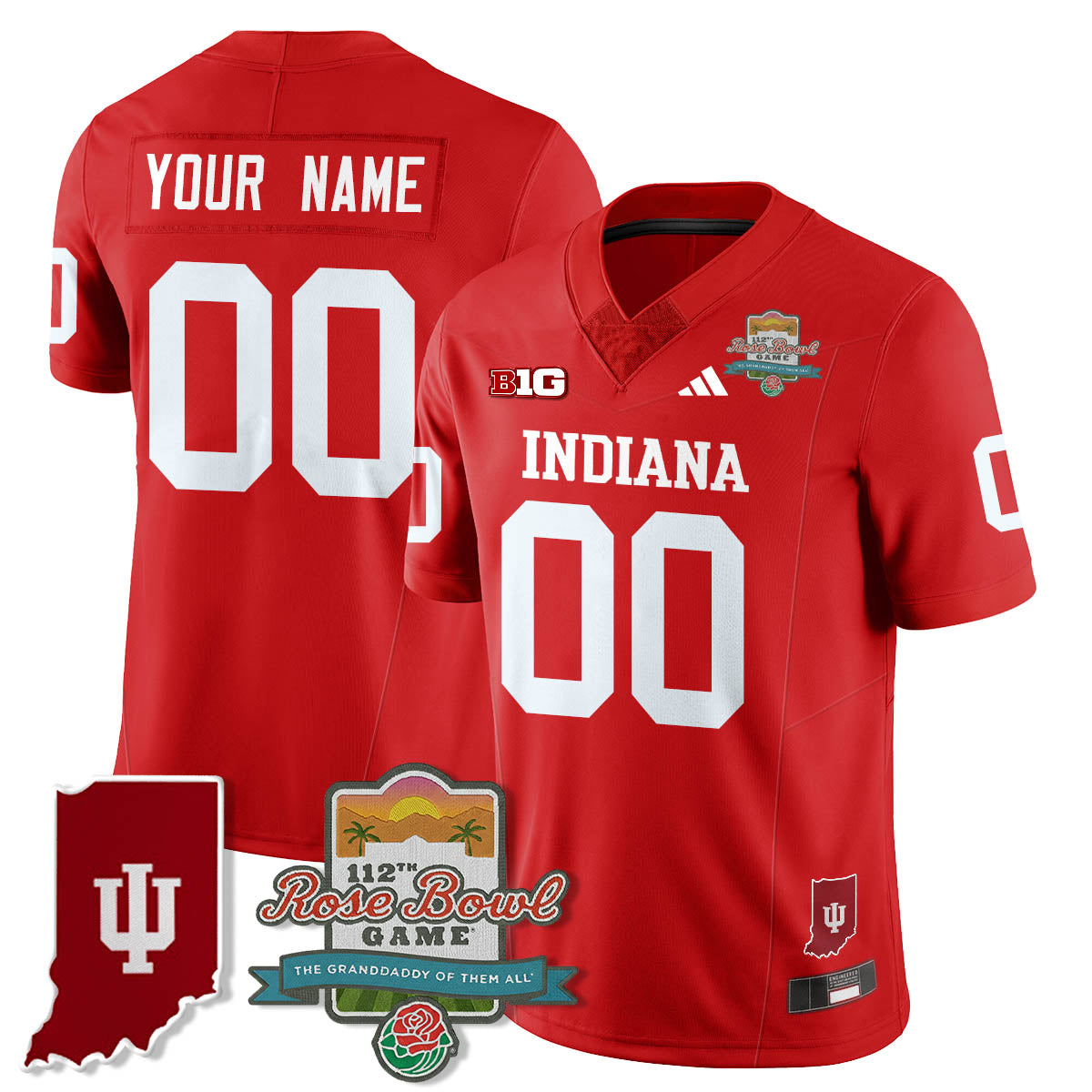 IND Vapor Limited Football Custom Jersey - Rose Bowl 112th