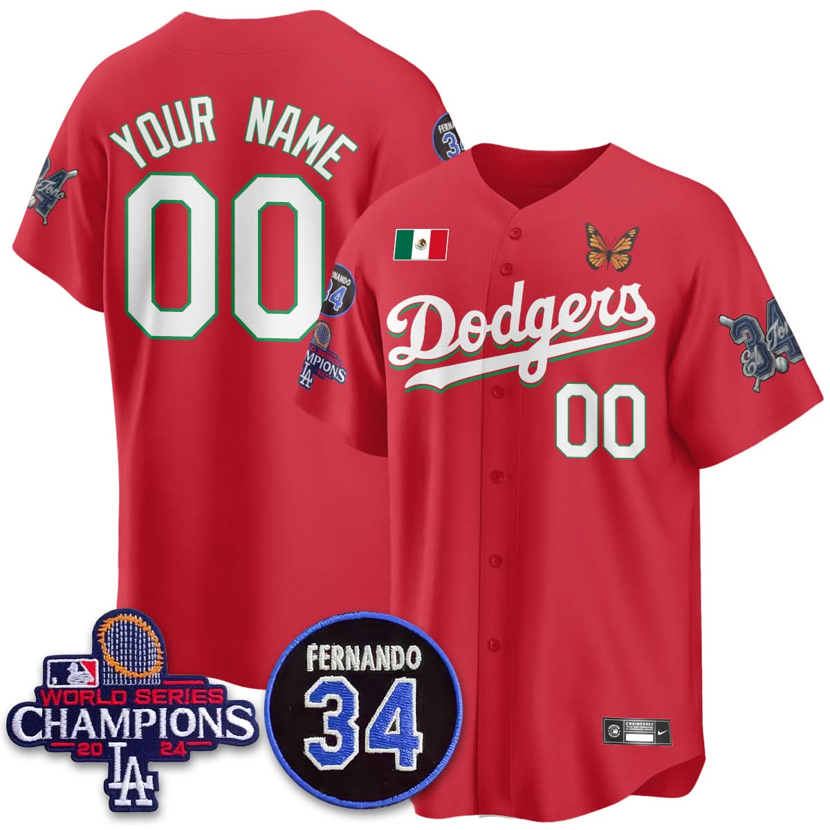 LAD Mexican "For 34" Custom Jersey - Stitched
