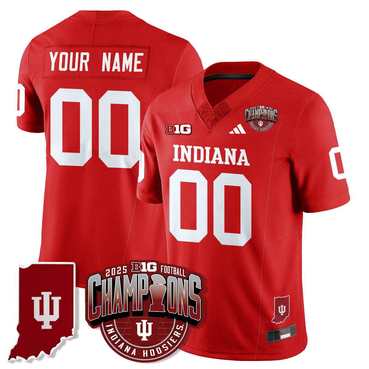IND Vapor Limited Football Custom Jersey - Big 10 Champions - Stitched