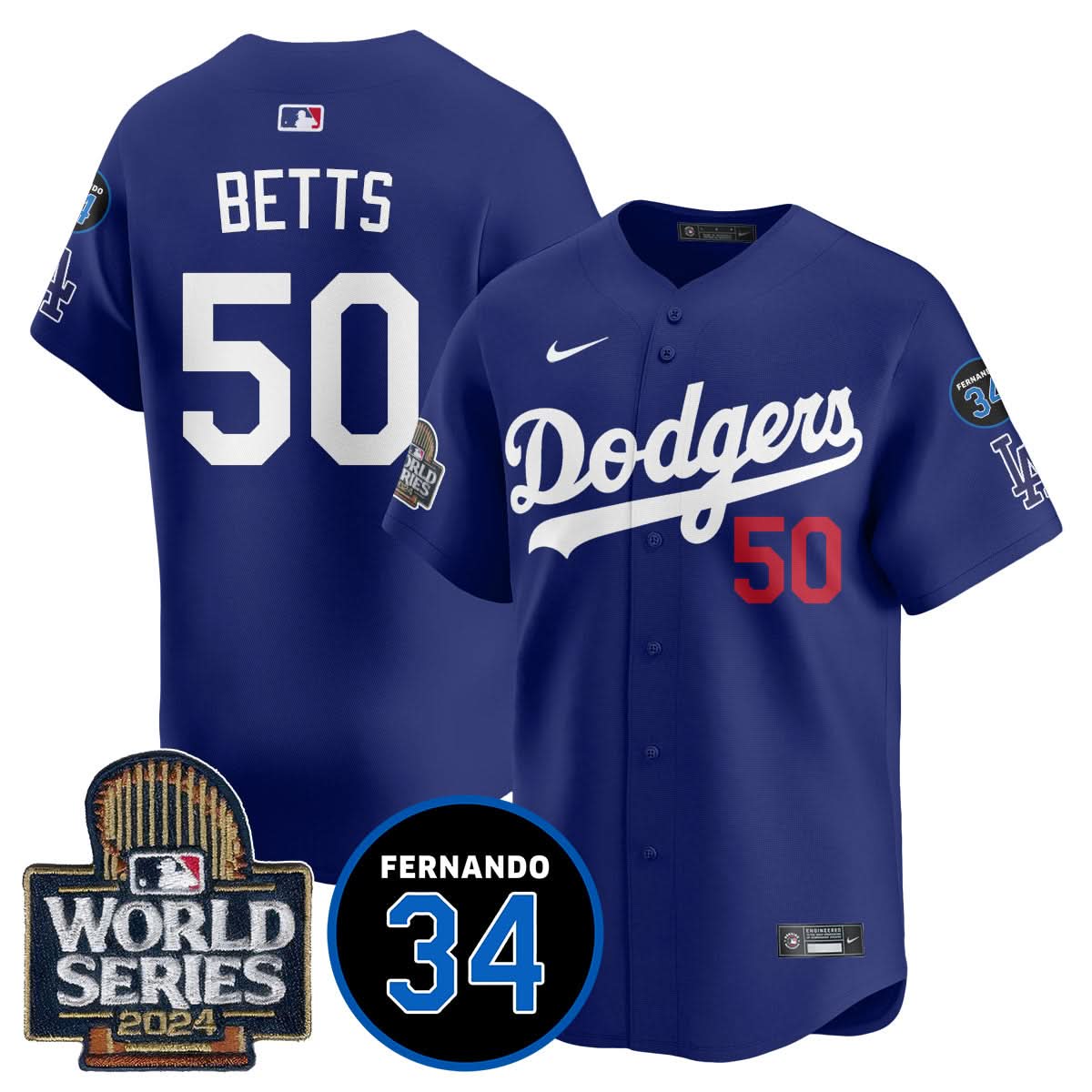 LAD Fernando Valenzuela Memorial Jersey - Stitched