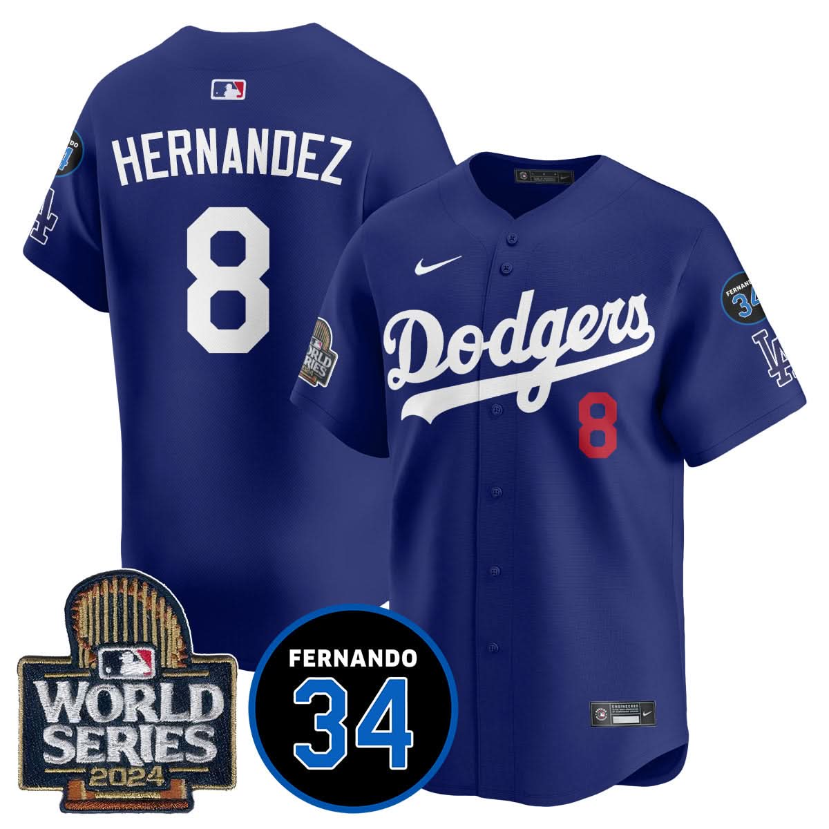 LAD Fernando Valenzuela Memorial Jersey - Stitched