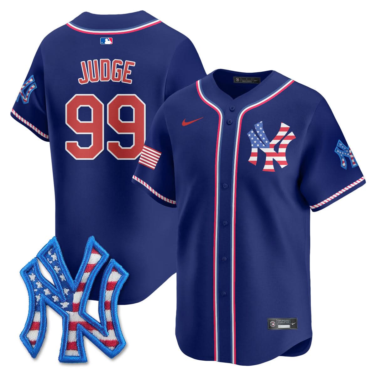 NYY 2025 Fourth of July Jersey - Stitched