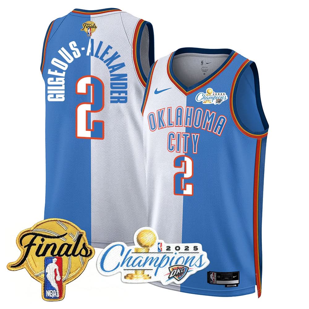 OKC 2025 Basketball  Champions Jersey - Stitched