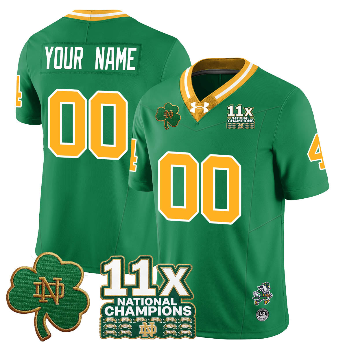 Custom ND 11x-Time National Champions Vapor Limited Jersey