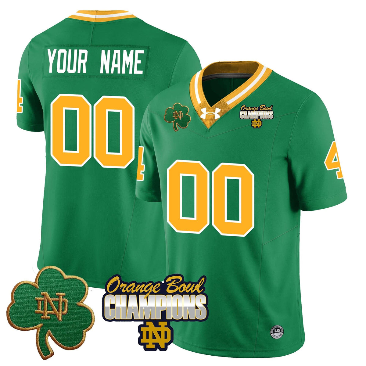 Custom NDFI 2025 Orange Bowl Champions Jersey