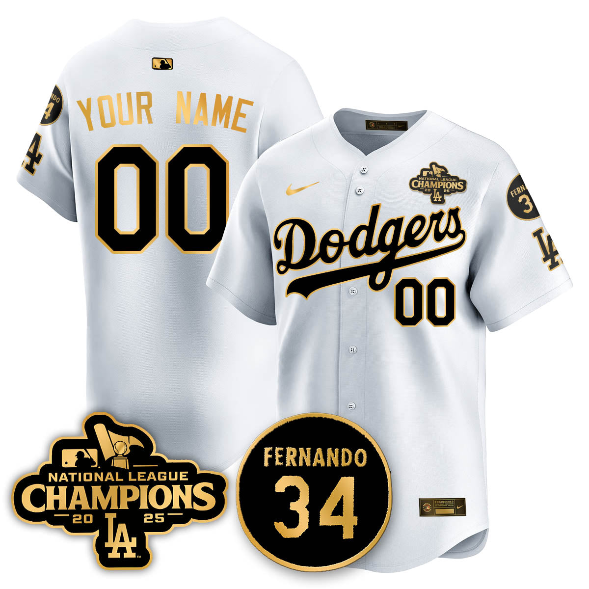 LAD 2025 NL Champions Custom Jersey - Stitched