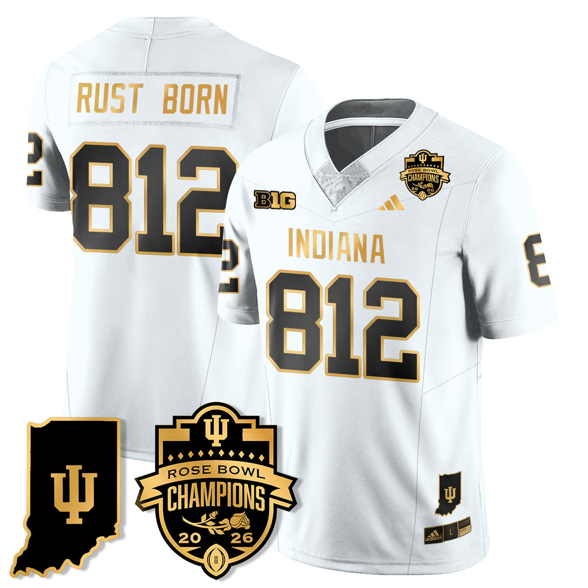 IND Vapor Limited Football Gold Jersey - Rose Bowl Champions