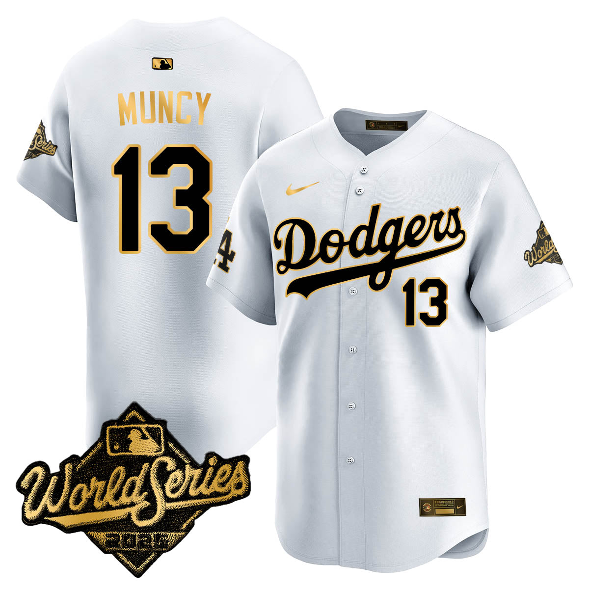 LAD 2025 World Series Gold Jersey - Stitched