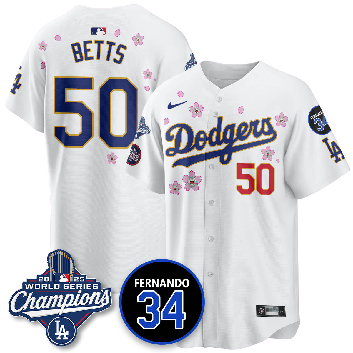 LAD Tokyo 2025 World Series Champions Jersey - Stitched